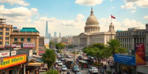 oraș aglomerat cu clădiri guvernamentale