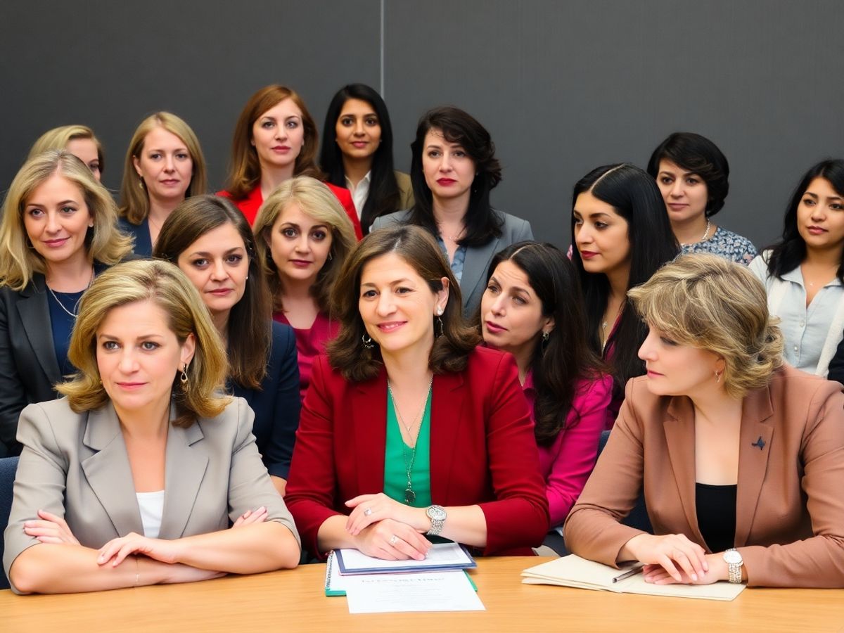 Femei diverse în discuții politice, promovând schimbarea.