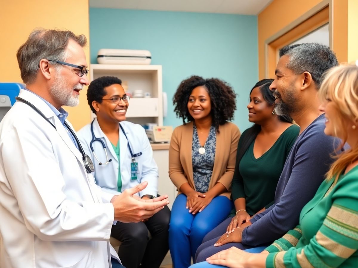 Discuții despre reformele în sănătate într-o clinică.