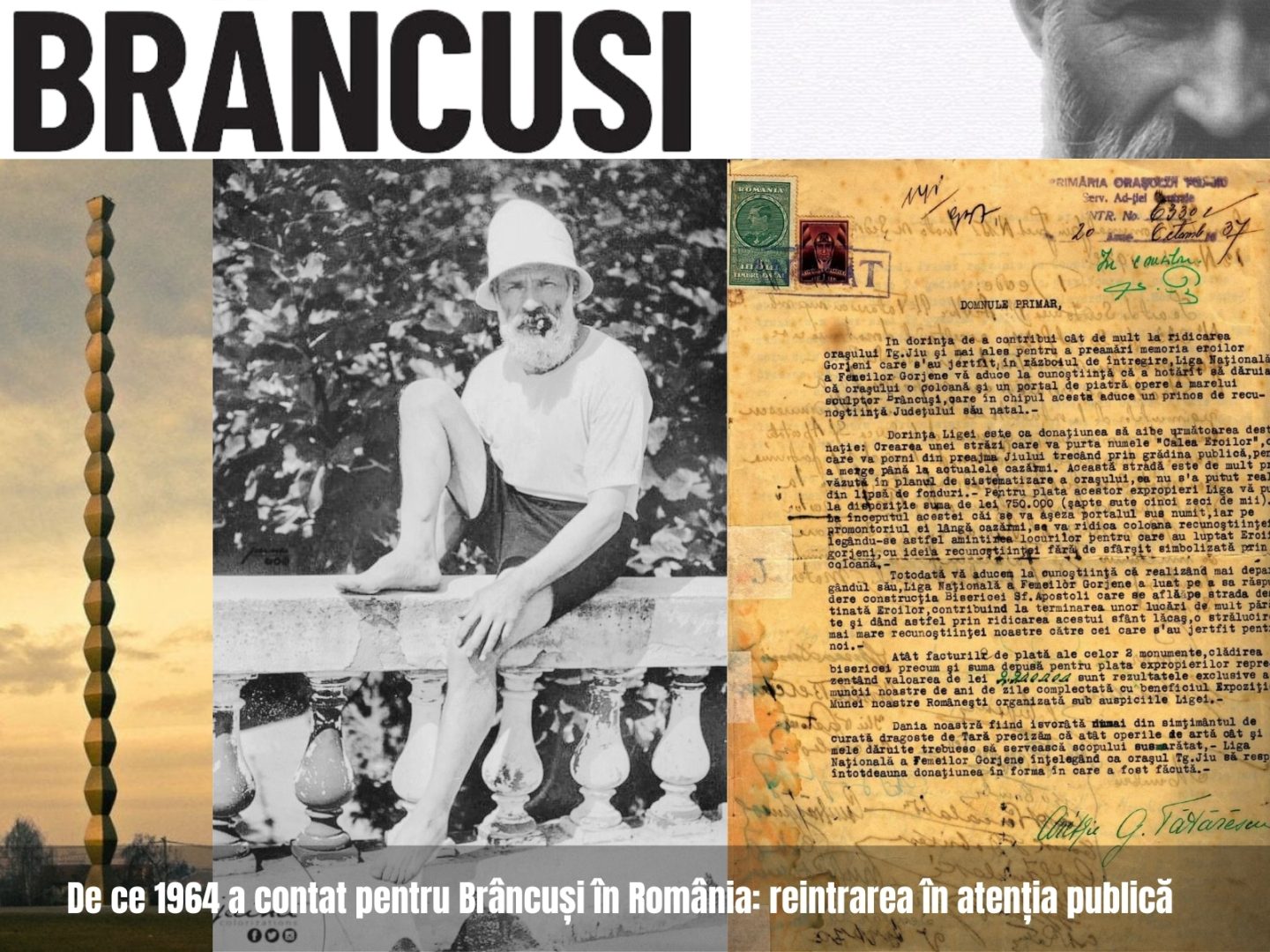 De ce 1964 a contat pentru Brâncuși în România: reintrarea în atenția publică